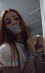 Brazilian girl tape gagged