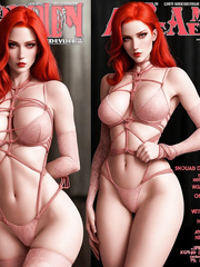 Lingerie rope bondage stockings twins