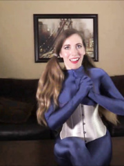 blue spandex