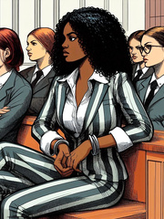 Shackled women prisonners