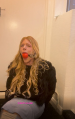 Taped up and Gagged with 2.5 inch ball gag