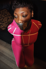 Ebony gagged