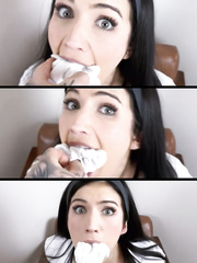 Tatti College girl mouth stuffed
