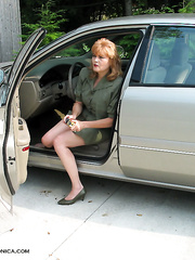 Monica caught outside