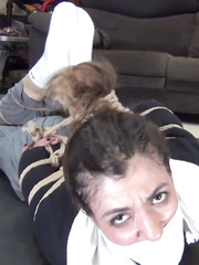 Hemp rope and hair tied