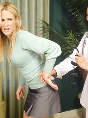Blonde secretary cuffed, gagged and bound Sherri