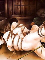 Japanese Bondage Colored Drawing