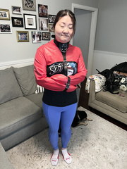Sarah in Bolero Straitjacket and Legbinder