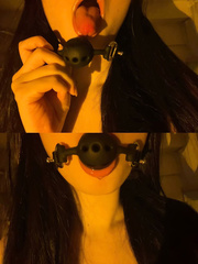 some asain ballgag girl