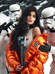 Story, stormtroopers, Indian, shiny orange down suit