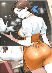 special service by beauty waitress ai pics
