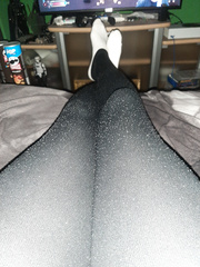 Black Leggins and white socks