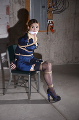 very sexy flight attendant bound gagged