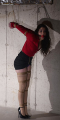 strapado ball gagged