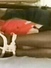 A Crossdresser in Red - Hogtied - Again