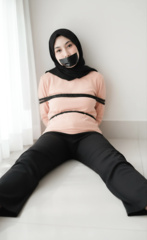 Hijab tape bondage