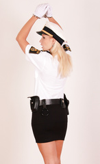 Cute Swedish Cop Locked in Her Own Cuffs