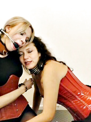 Lesbian corset bondage