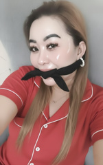 Glowing Girl gagged