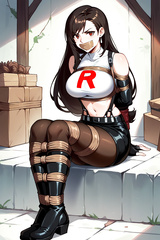 Tifa Team Rocket Member in bondage