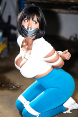 Juicy Asian in Blue Leggin