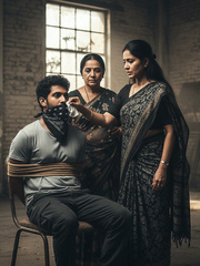 Man tied up by woman