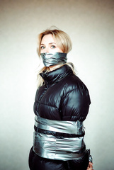 Tape Gagged Puffer Jackets