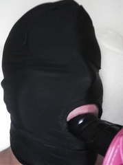 A well gagged masked face