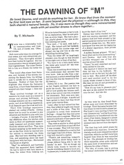 The Dawning of "M" by T. Michaels (B. Life 45)
