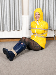 Bound in rainwear