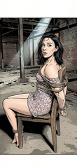 Comic style hot girls