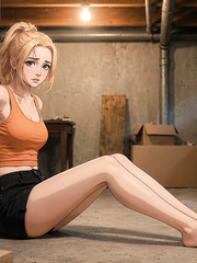 Valerie neighborhood basement bondage anime version
