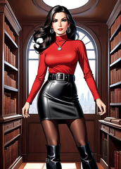 dark hairs secretary's bondage