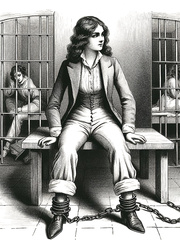 Mix of shackled women
