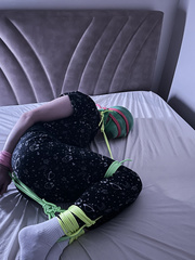 Hogtied on the bed