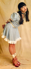 Rosaleen in plaid "dorothy" dress