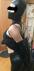 Amateur latex bondage