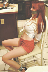 Tapegagged and chairtied