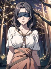 Girl lost in the woods