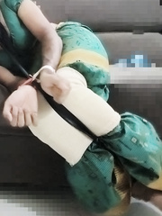 Gagged in saree