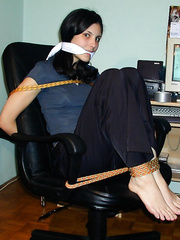 Secret agents tied barefeet