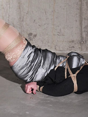 Crys Ann tied in Metallic dress