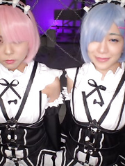 Rem and Ram cosplay bondage