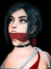 Ada Wong's Multi Layer Bondage Gag Sequence