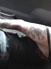 tied in car ropes monte hogtied