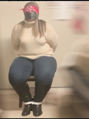 Sweet P Chairtied in Boots and a Turtleneck