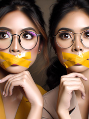 Filipina Celebs lookalike tape gagged