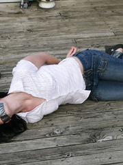 Taped on deck