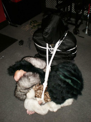 Hooded and helpless