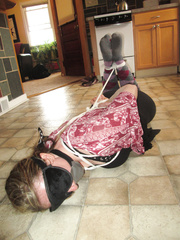 Corinne Tied and Tape Gagged in Argyle Socks